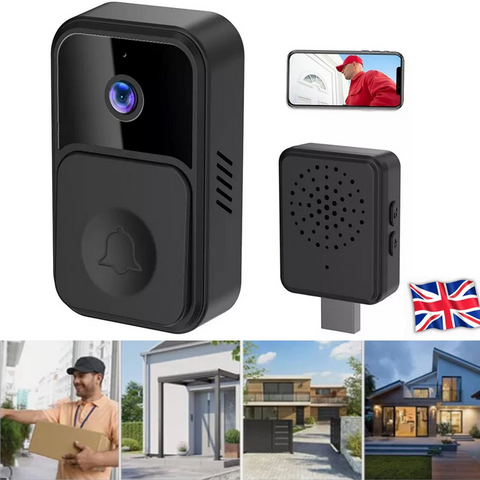 Gopeta, TUYA Smart WiFi Video Door Bell - Black