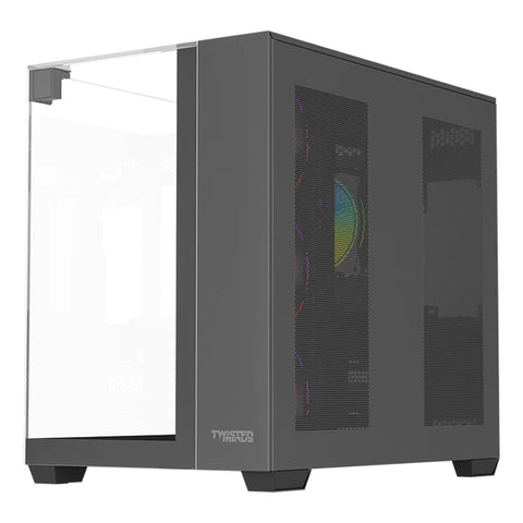 Twisted Minds, Warden Rider Tempered Glass ATX Mid Tower Gaming Case - Black