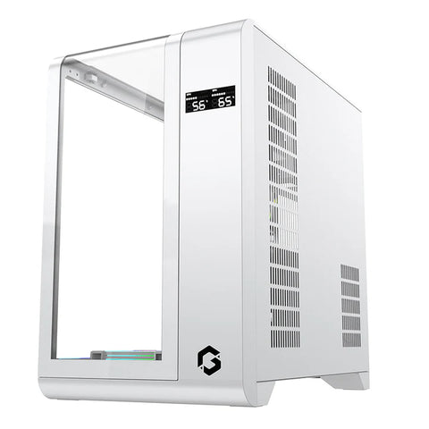 GAMEON Infinity Midnight Series ARGB Mid Tower Gaming Case - White (4 ARGB Fans Included)
