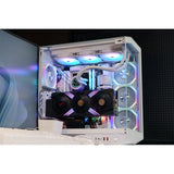 DarkFlash DY470 ATX Mid Tower Gaming Case - White (4 ARGB Fans Included)