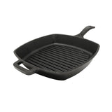 Westinghouse 10.5-Inch Pre-Seasoned Cast Iron Square Grill Pan – Black