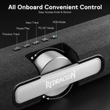 Redragon GS512, Wireless RGB Desktop Speakers - Black