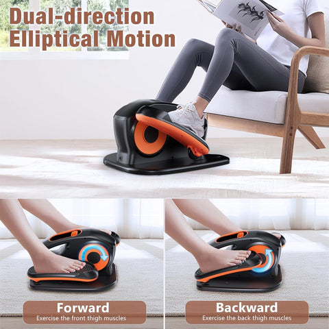 Under Desk Elliptical Exercise Machine, Ellipse Leg Exerciser with Remote