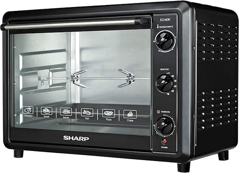 Sharp 60L 2000W Double Glass Electric Oven EO-60NK-3