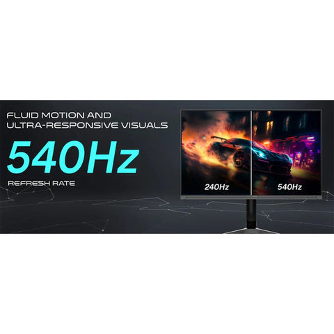 GameOn GOTX27FHD540IPS, Titan Pro X Series 27" FHD, 540Hz, MPRT 0.5ms, HDMI 2.1, Fast IPS Gaming Monitor (Supports PS5) - Black