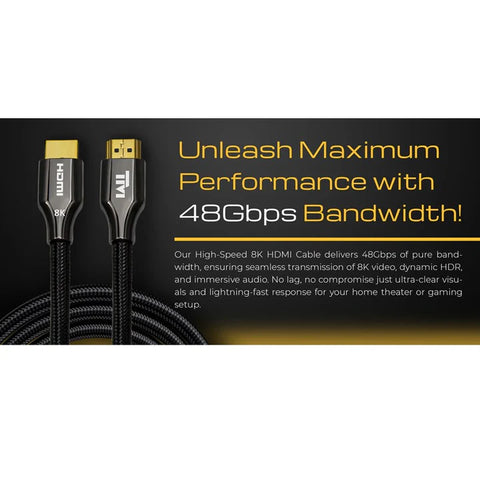 Twisted Minds HDMI 2.1 Resolution 8K/60Hz, 4K/120Hz, 4K/60Hz - Bandwidth 48Gbps Cable
