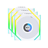 LIAN LI, UNI FAN SL Wireless LCD 120mm ARGB Case Fans with 1.6” LCD Screen (3 Pack) - White