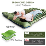 Double Inflatable Camping Air Mattress with Built-In Foot Pump & Dual Pillows – 200 × 120 cm