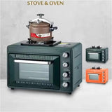Portable 2-in-1 Butane Gas Camping Oven & Stove – 25 L, 2.1 kW