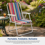 Folding Beach Chair with Arm Rest - K2660