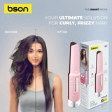 BSON Lock Hair Styler - Wireless Straightener & Curler with Heat Adjustment
