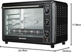 Sharp 60L 2000W Double Glass Electric Oven EO-60NK-3