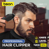 BSON Professional Hair Clipper - High-Performance Motor & Fast Charging
