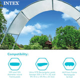 INTEX Gray Canopy for Rectangular Pool UPF 50+ Waterproof
