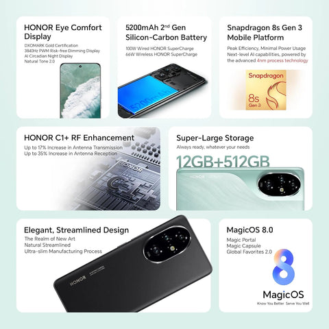 Honor 200 Pro 5G 6.78 Inch 512GB 12GB RAM - Black