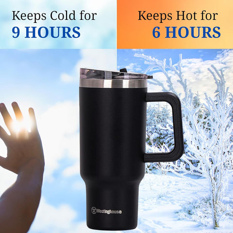 ويستنجهاوس، كوب معزول من الستانلس ستيل مزدوج الجدار، يحافظ على السخونة لمدة 6 ساعات والبرودة لمدة 9 ساعات
