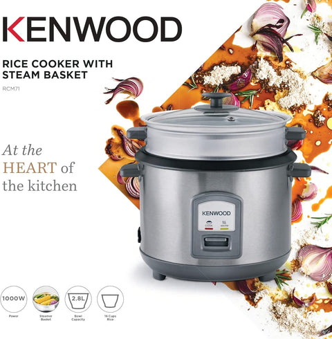 Kenwood Rice Cooker 2.8L 1000W BKMTL - RCM71.000SS