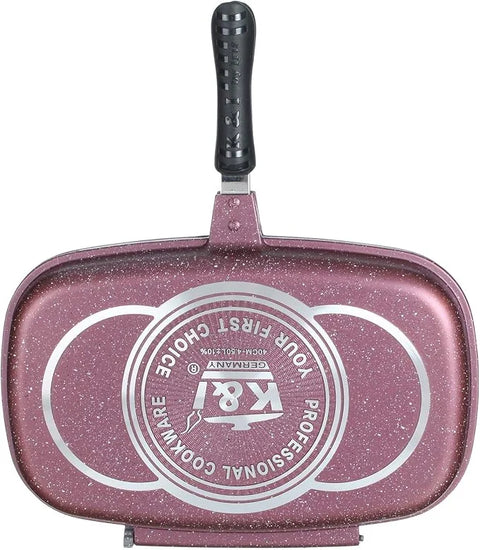 K&I Granite Double Sided Grill Pan (Open Box) - Purple