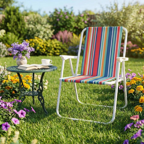 Folding Beach Chair with Arm Rest - K2660