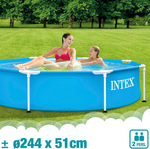 INTEX 28205 Swimming Pool Metal Frame, 244 X 51 Cm, Blue