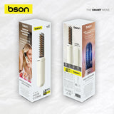 BSON 2-in-1 Hair Comb & Straightener/Curling Iron - Cordless & Adjustable Heat