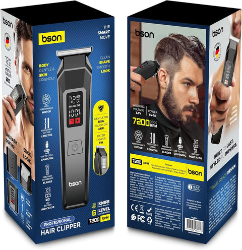 BSON Professional Hair Clipper - High-Performance Motor & Fast Charging