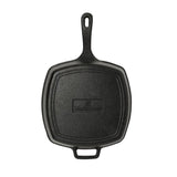 Westinghouse 10.5-Inch Pre-Seasoned Cast Iron Square Grill Pan – Black