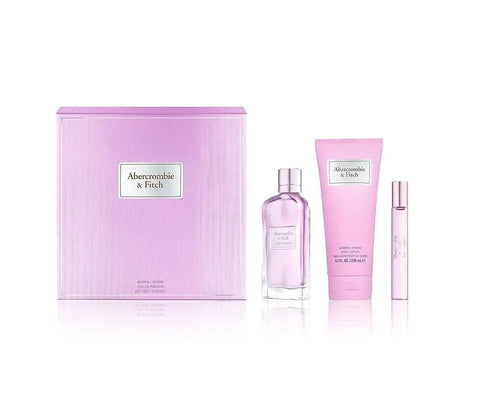 أبيركرومبي آند فيتش مجموعة عطر فيرست إنستينكت للنساء او دي برفيوم 100 مل 3 قطع (أبير/فيتش)