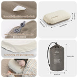 Naturehike Yugu 2-in-1 Sponges Inflatable Pillow - Champagne Brown (L)