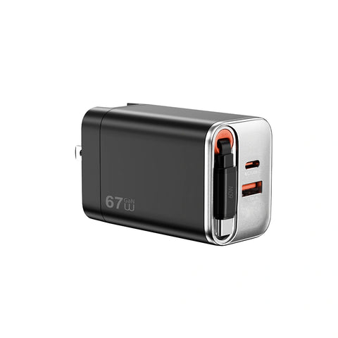 WiWU Helix Pro Wi-G027 67W GaN Fast Charger with Built-in USB-C Cable