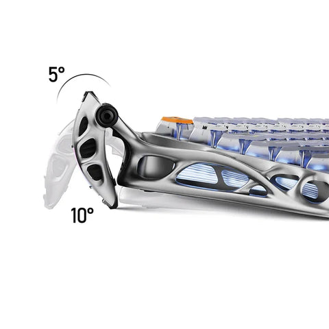 GravaStar Mercury K1 Pro 75% Wireless Mechanical Gaming Keyboard-Interstellar Silver