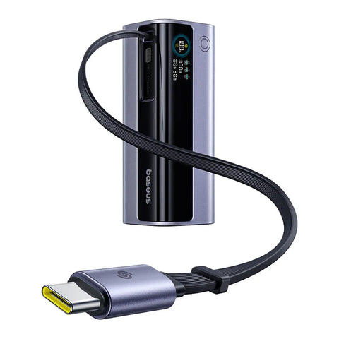 Baseus EnerGeek GR11 Power Bank with Retractable Cable 10000mAh 100W - Grey