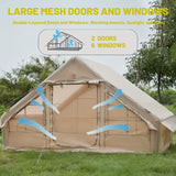 Inflatable Waterproof Family Camping Tent with Manual Air Pump – 6–8 Persons