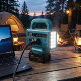 Compact 150W Portable Power Station with 68V Detachable Lithium Battery, Dual AC Outlets, 3 USB-A Ports
