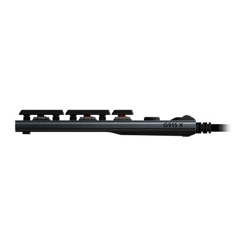 Logitech G915, X Wired Low Profile Mechanical Gaming Keyboard (Tactile Switch) - Black (US Layout)