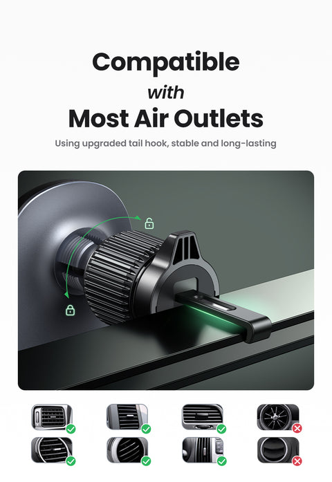 UGREEN CD345, Magnetic Car Wireless Charger 15W - Black