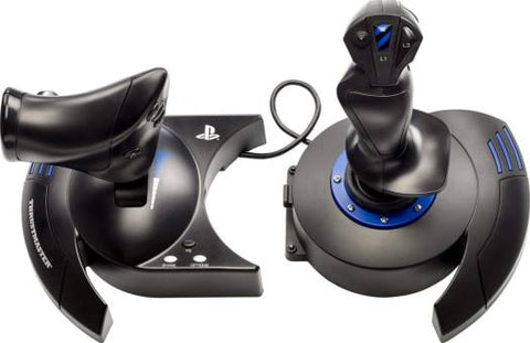 Thrustmaster T.Flight Hotas 4 Flight Stick for PS4 & PC, HOTAS with 12 Action Buttons & 5 Axes, Dual Rudder System, Detachable Throttle, Black | TM-JSTK-TFLGHT-HOTAS4