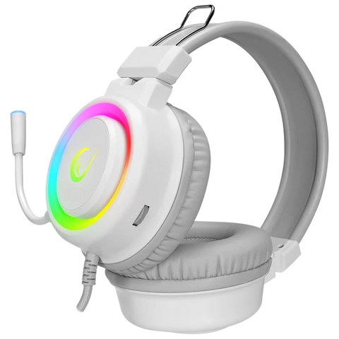 Rampage SN-R10 ALQUIST RGB Headset with USB and 3.5mm AUX - White