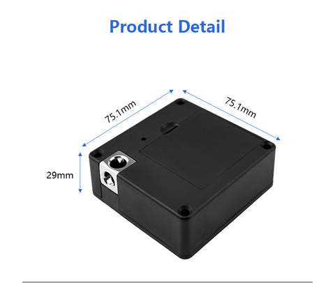 Gopeta Y100C, Smart Card Cabinet Lock for Wooden Drawers and Cabinets, Hidden Card Access – Black