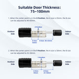 Gopeta, Smart Cylinder Lock for Wooden Doors with TUYA Bluetooth App, Fingerprint, Card & Passcode