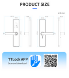Gopeta C91 Pro, Smart Lock for Wooden Doors with TTLock App, Fingerprint, RFID & Passcode Access