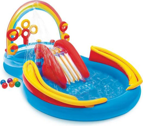INTEX Rainbow Ring Play Center ,2 Years And Above, Multi Color, 57453Np