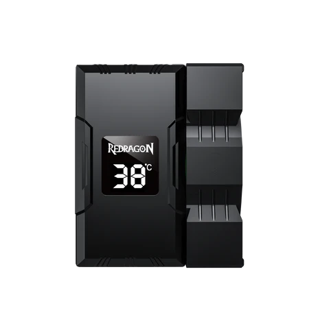 Redragon CC-1014, CPU Cooler With Temperature Display, 9 cm RGB Fan - Black