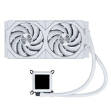 LIAN LI GALAHAD II LCD 280mm Liquid CPU Cooler with TL 140 Wireless Fans - White