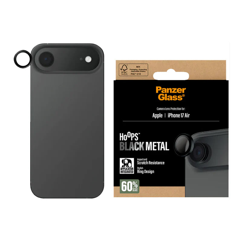 PanzerGlass Hoops Black Camera Lens Protector iPhone 17, 17 Air, 17 Pro, 17 Pro Max PanzerGlass Hoops Black Camera Lens Protector iPhone 17, 17 Air, 17 Pro, 17 Pro Max