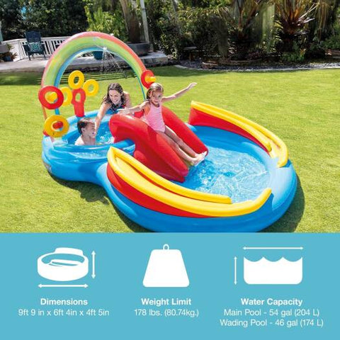 INTEX Rainbow Ring Play Center ,2 Years And Above, Multi Color, 57453Np