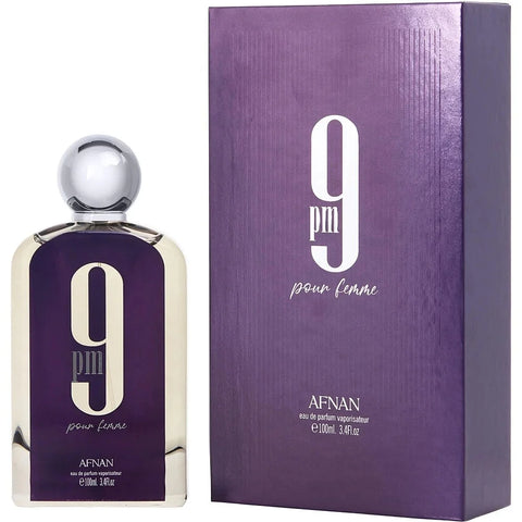 Afnan Ladies 9 pm Femme Spray 3.4 oz EDP For Her - 100 ml