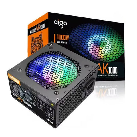 AIGO Darkflash AK1000 RGB Non-Modular Gaming Power Supply - Black