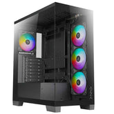 AZZA COVE Black ATX Mid Tower PC Case with 4 ARGB Fans Support Top 360 cooler - usb type C