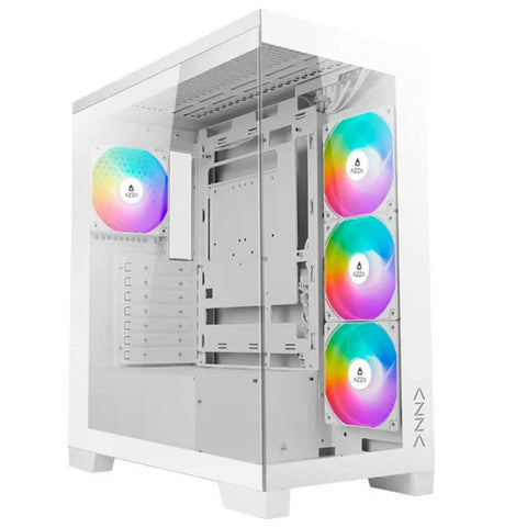 AZZA COVE Black ATX Mid Tower PC Case with 4 ARGB Fans Support Top 360 cooler - usb type C